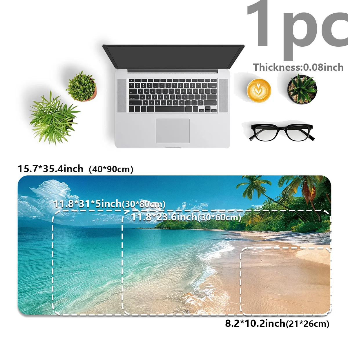 CIFBUY Neon Hexagon Tech Pattern Mouse Pad Large Gaming Desk Mat Colorful Non Slip Washable Rubber Base for PC Office Home Gift