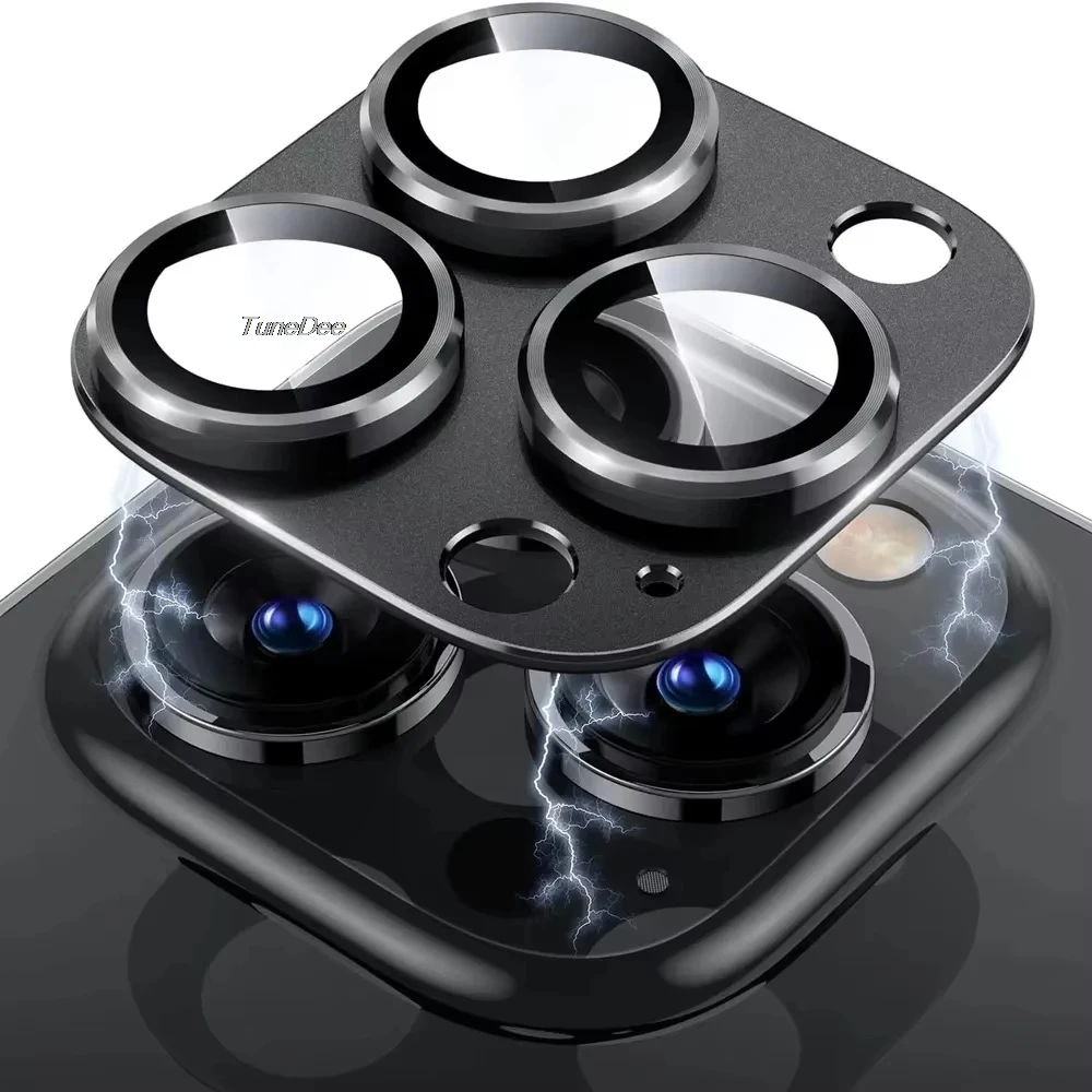 Metall-Kameraobjektivschutz für Apple iPhone 17 16 15 14 13 12 11 Pro Max 15 Plus Mini Air Gehärtetes Glas Schutzabdeckung