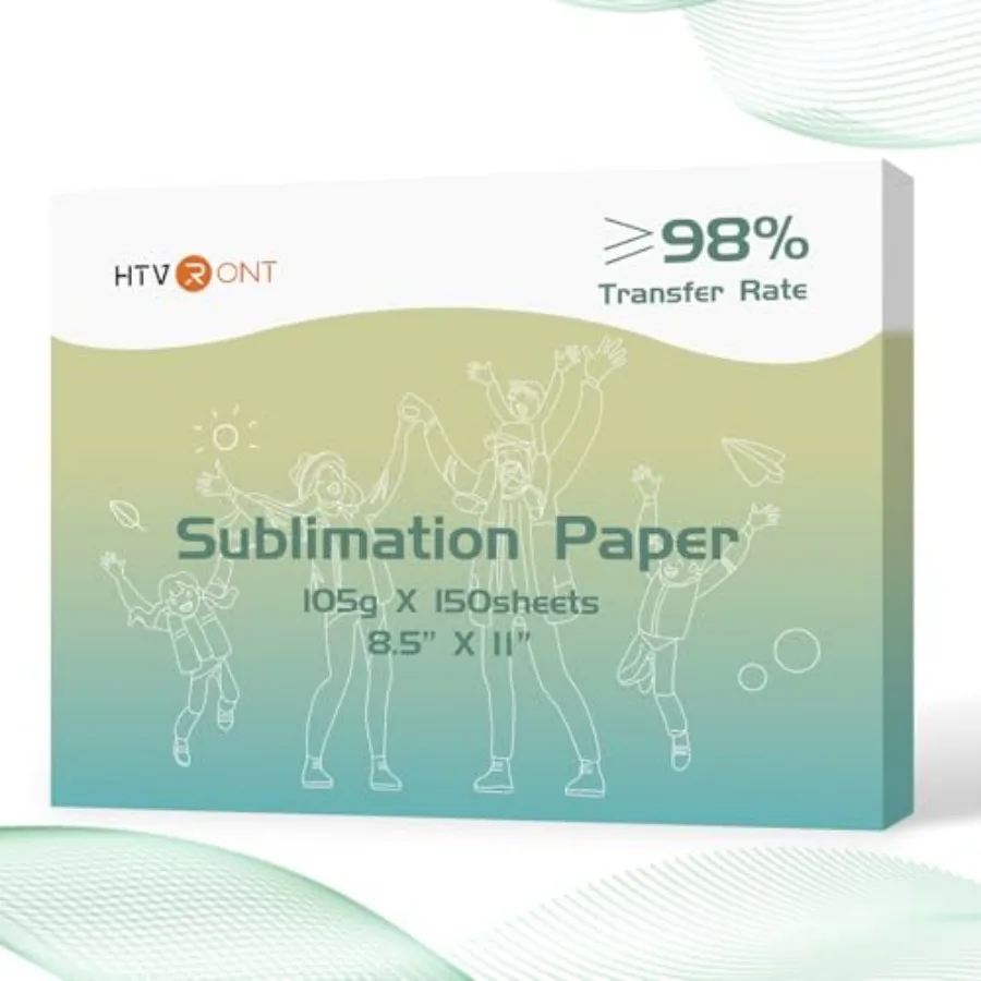 

Sublimation Paper 8.5 x 11 Inches - 150 Sheets 105g Excellent Ink Release Sublimation Transfer Paper for Tumblers, Mugs, T-Shir