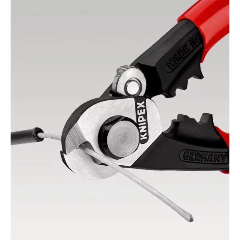 KNIPEX 95 62 190 7 1/4-Inch Wire Rope Cutter - Multi-Combination Pliers, Tether Attachment, Comfort Grip