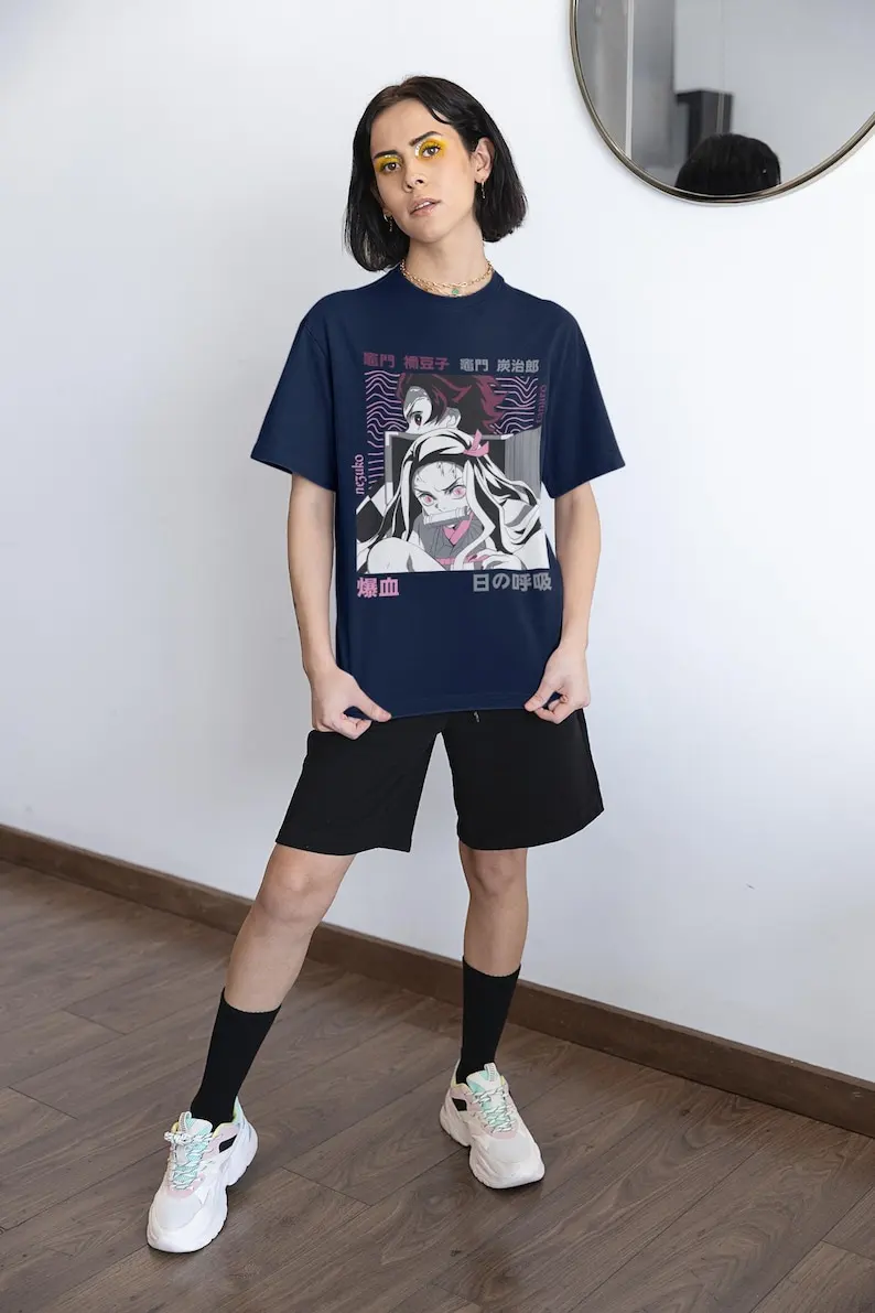 Anime Siblings Unisex T-shirt - Japanese Warrior Aesthetic, Manga Style, Feudal Japan Era, Traditional Samurai Influence,