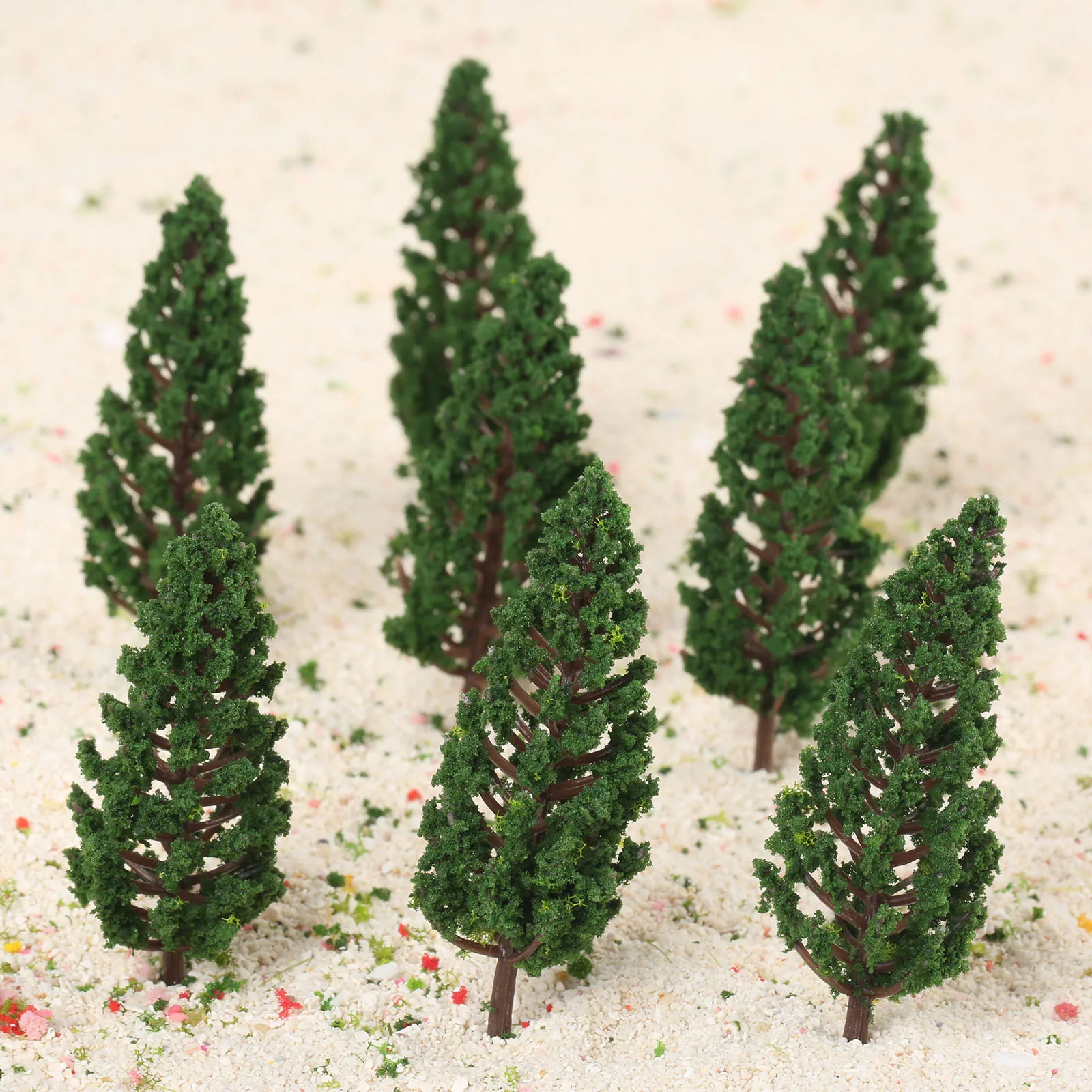 50 قطعة نموذج أشجار الصنوبر نموذج قطار أشجار HO أو OO مقياس المشهد 78 مللي متر نموذج معماري بارك السكك الحديدية مشهد بناء تخطيط