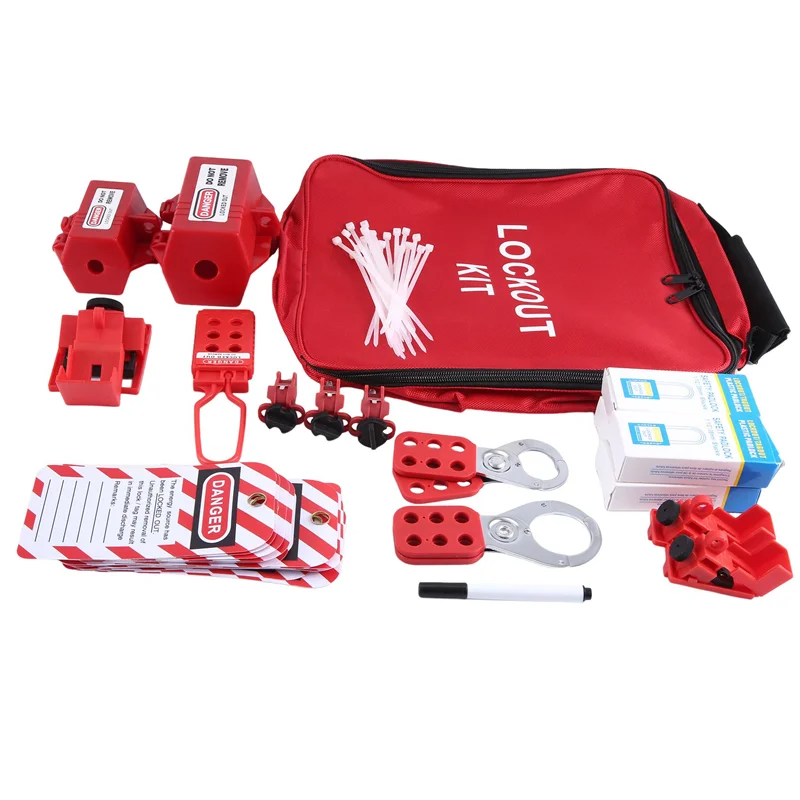 A42Z-1Set Lockout Tagout Kit Clamp-On Circuit Breaker Lockout Sicherheitsvorhängeschlösser, Lockout Tag Universal