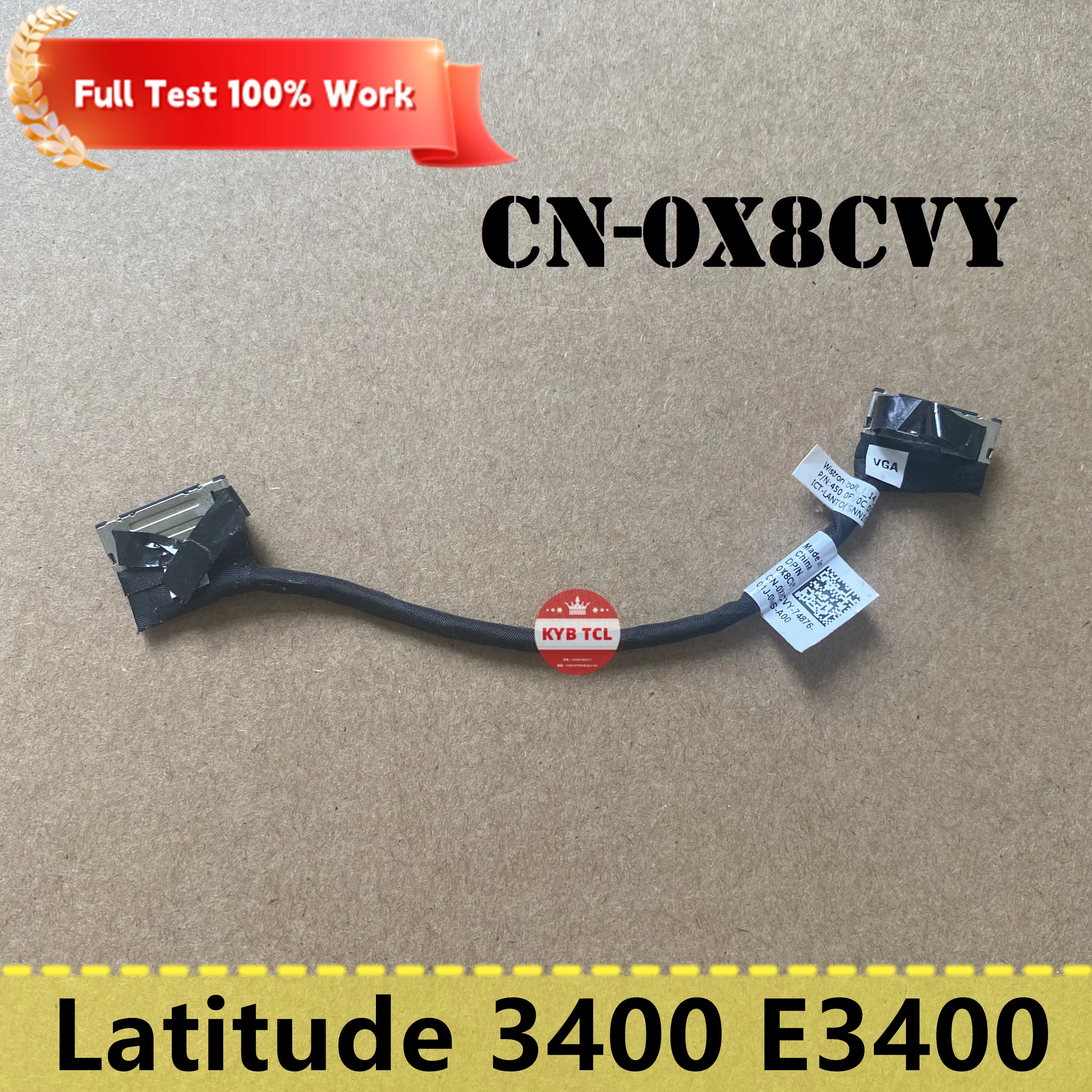 Laptop Jack Board Original For Dell Latitude 3400 E3400 0X8CVY X8CVY CN-0X8CVY 18A86-1 VGA Interface Board or Cable Notebook