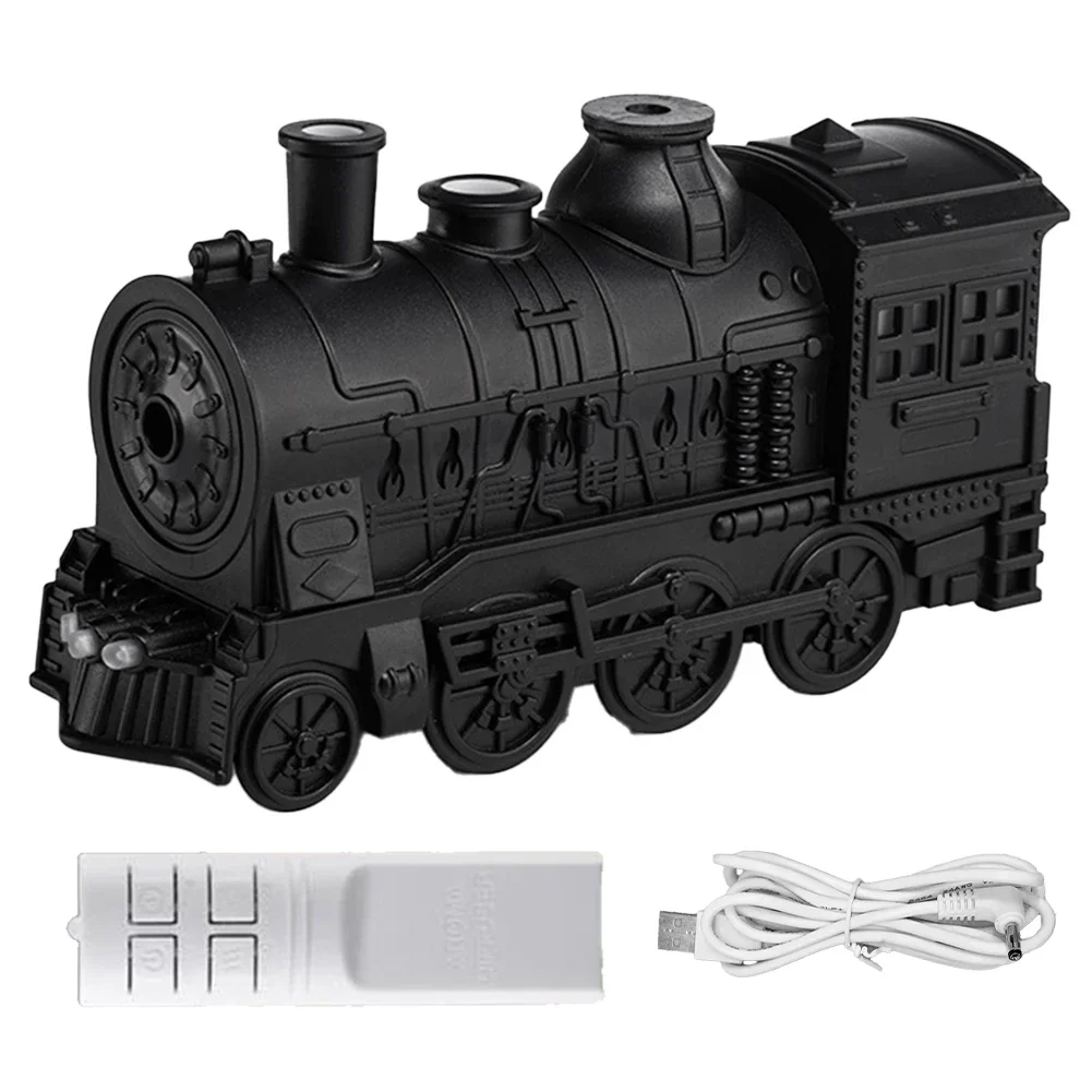 300ml Essential Oil Diffuser in Steam Train Shape Features Automatic Shut Off and Two Spray Modes for Calm Atmosphere