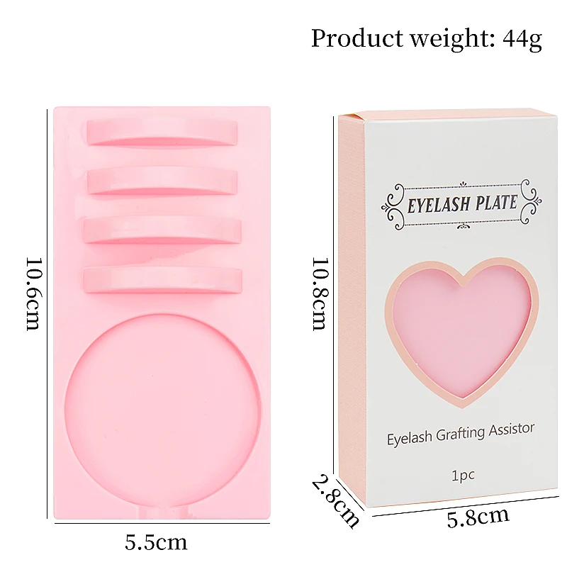 Reusable 2 in 1 Acrylic False Lash Extension Stand Pad and Glue Holder Eyelash Grafted Assistor Station Lashes Lift Makeup Tool