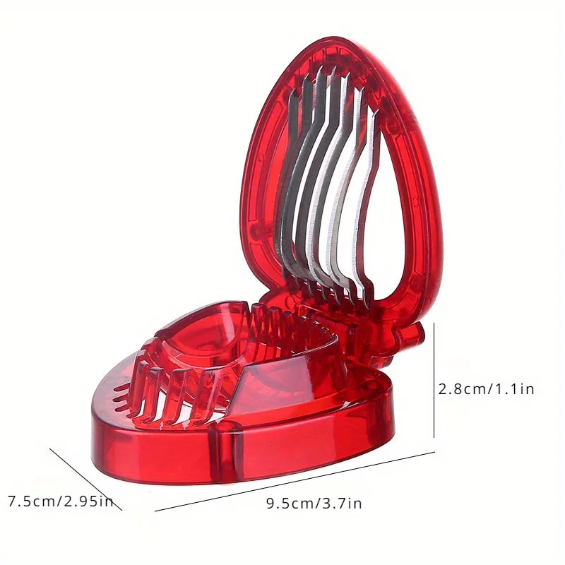 Strawberry Slicer Cutter Strawberry Corer Strawberry Huller Fruit Leaf Stem Remover Salad Cake Egg Tools Kitchen Accessories view 2