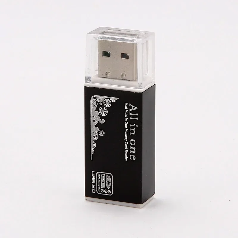 Adaptateur de lecteur de carte Micro SD 4 en 1, SDHC MMC USB T-Flash M2 MS Duo USB 2.0, 4 emplacements