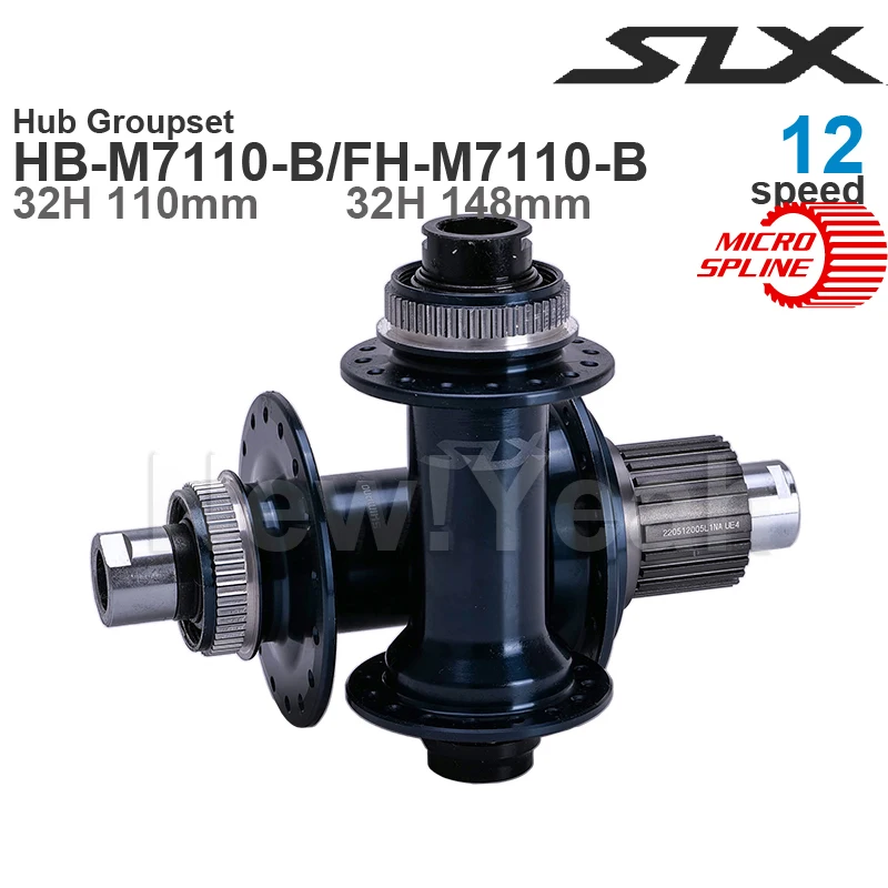 SHIMANO SLX FH-M7110-B HB-M7110-B セット SHIMANO SLX M7100 M7110 HUB Groupset Front Hub 110 100x15 mm and