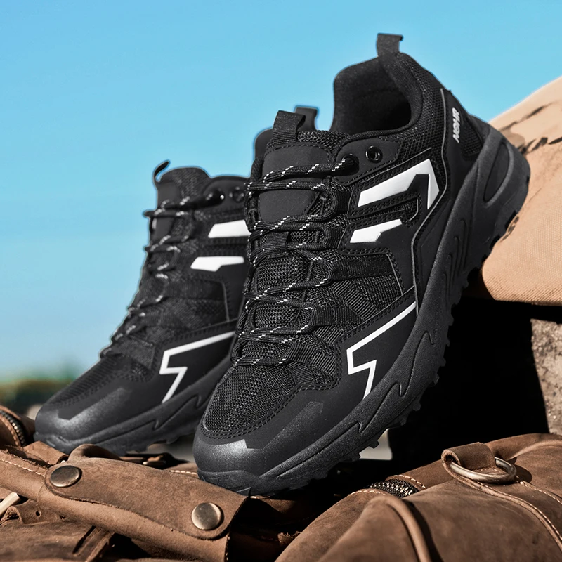 

Men‘s Breathable Mesh Hiking Shoes Outdoor Lightweight Sneakers Non-slip City Trekking Shoes Wading Casual Shoes Walking Shoes
