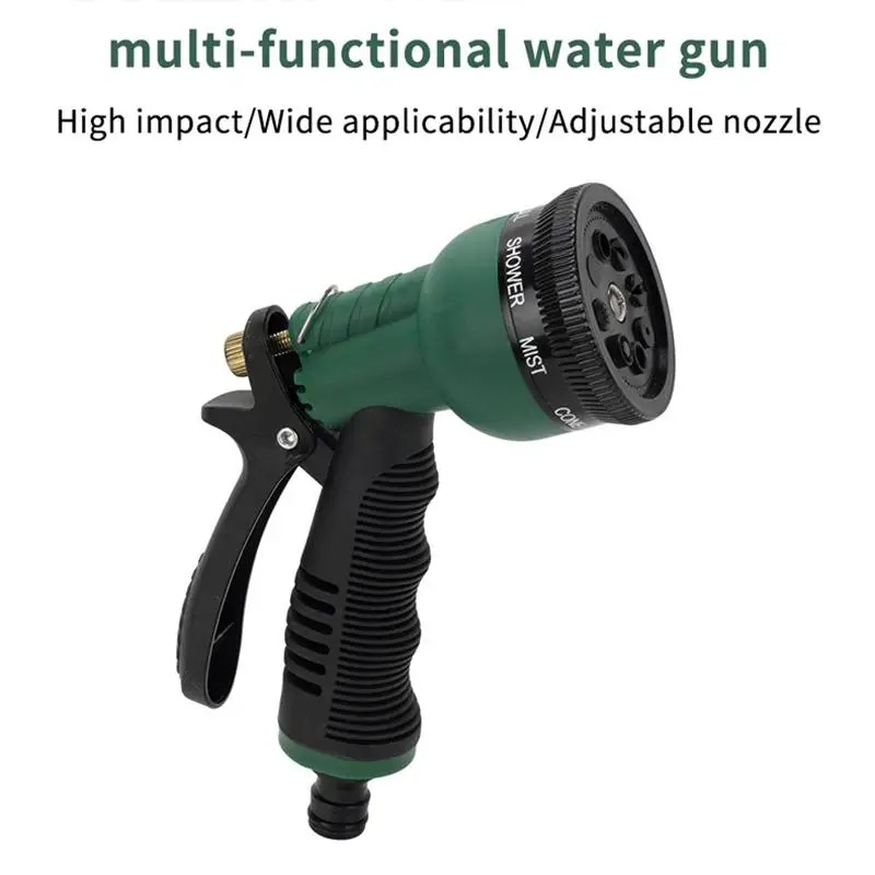Garden Hose Spray Nozzle Universal Connector Adjustable Multi Spray Modes for Yard Car Washing Outdoor Cleaning