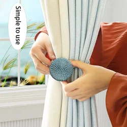 1PC Magnetic Curtain Tieback Home Decorative Curtain Buckle Rope Strap Accessory Magnet Curtains Holder Cilp Buckles
