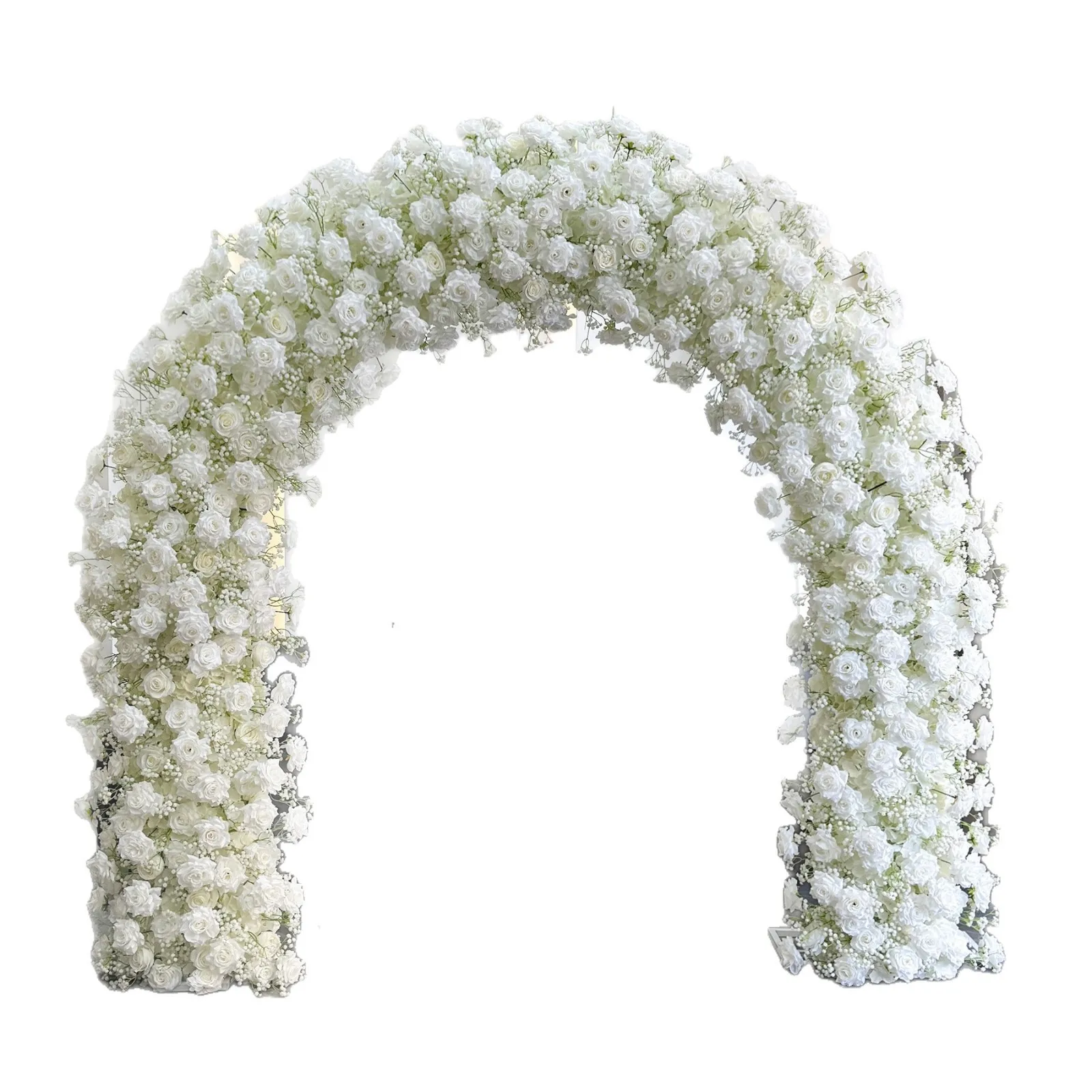 

Micro-order wedding 2.4 * 2.4 meters rose gypsy arch flower, wedding background stage decoration simulation flower fake flower