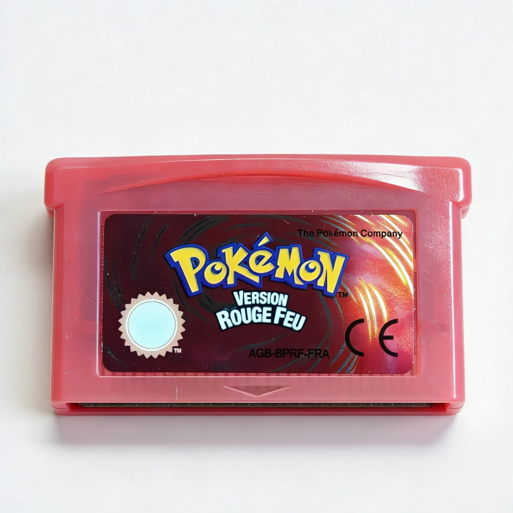 Pokémon GBA Game Cartridge Version E Meraude Rubis Saphir Green and Red Leaf Flame French FRA For Boy Advance GBA SP NDS