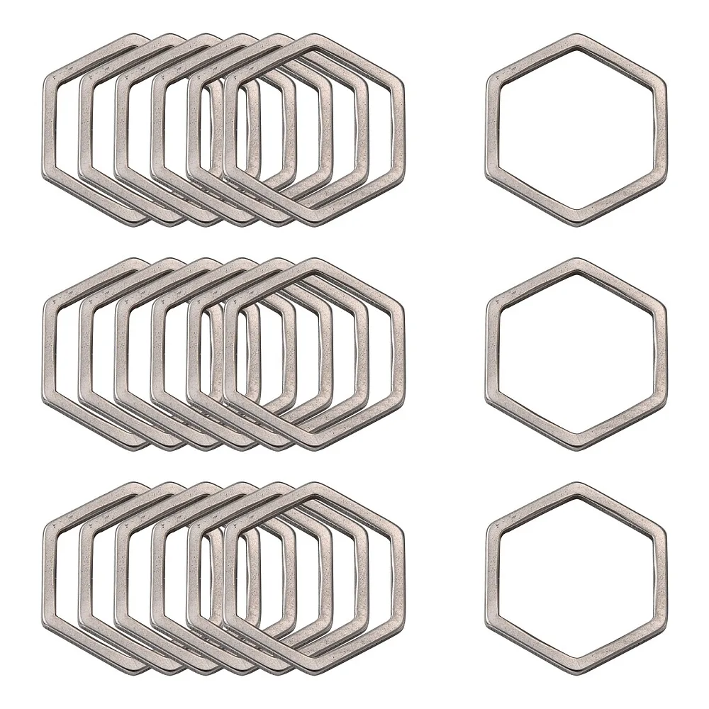 

100pcs Tarnish Resistant 304 Stainless Steel Linking Ring Stainless Steel color 13.5x12x0.8mm