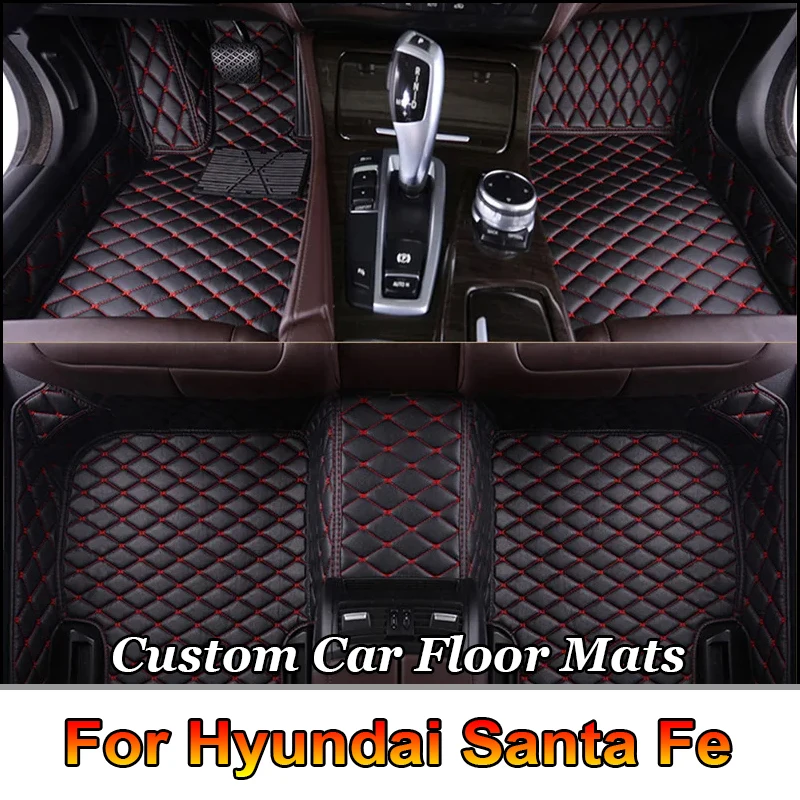 

Car floor mats for Hyundai Santa Fe (FIVE SEAT) 2010 2011 2012 Custom auto foot Pads automobile carpet cover