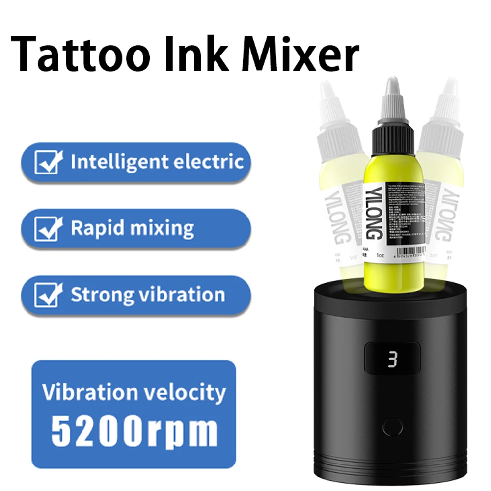 YILONG Wireless Tattoo Ink Mixer Mini Vortex Shaker Tattoo Ink Nails Polish Glue Shaking Machine Tattoo Pigment Ink Stirrer