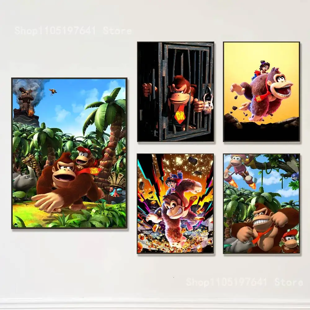 

Classic D-Donkey K-kong Multi-Scene Durable Poster Prints Living Room Bar Restaurant Wall Art Gift