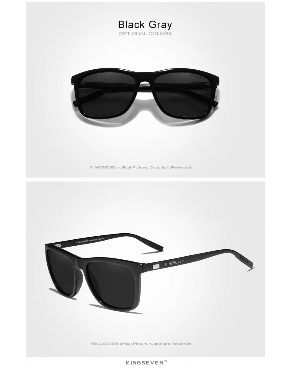 Kingseven neue Sonnenbrille für Männer polarisierte uv400 Augenschutz Linse Nachtsicht brille Damen accessoires Vintage Brillen – Detail 4