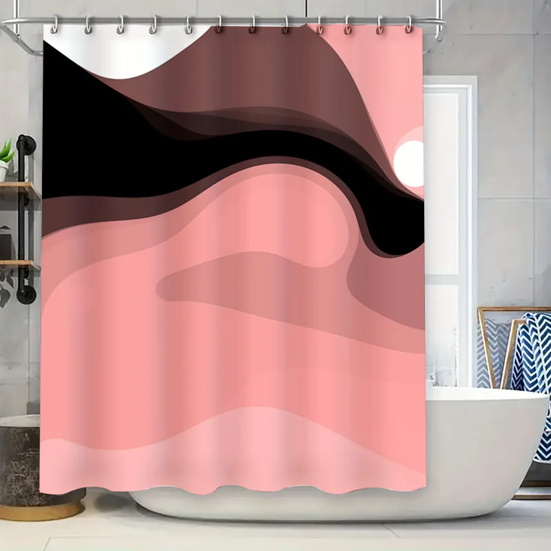 

Потрясающая занавеска для душа с зеленым пейзажем и акварельным эффектом, идеально подходящая для декора вашей ванной комнаты