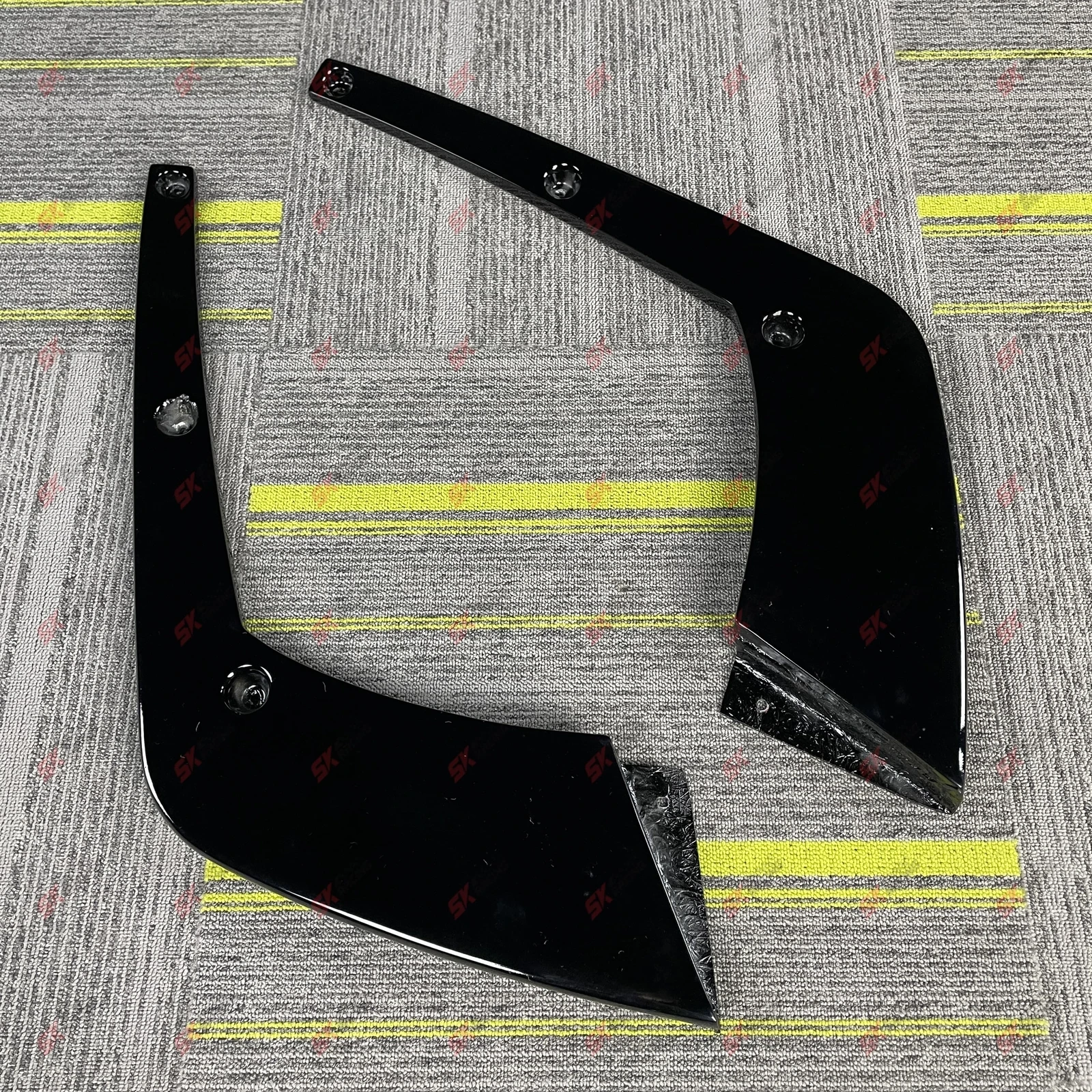 2 قطعة ألياف الكربون/لامع أسود المصد الخلفي الجانب الفاصل صالح BMW M6 F06 F12 F13