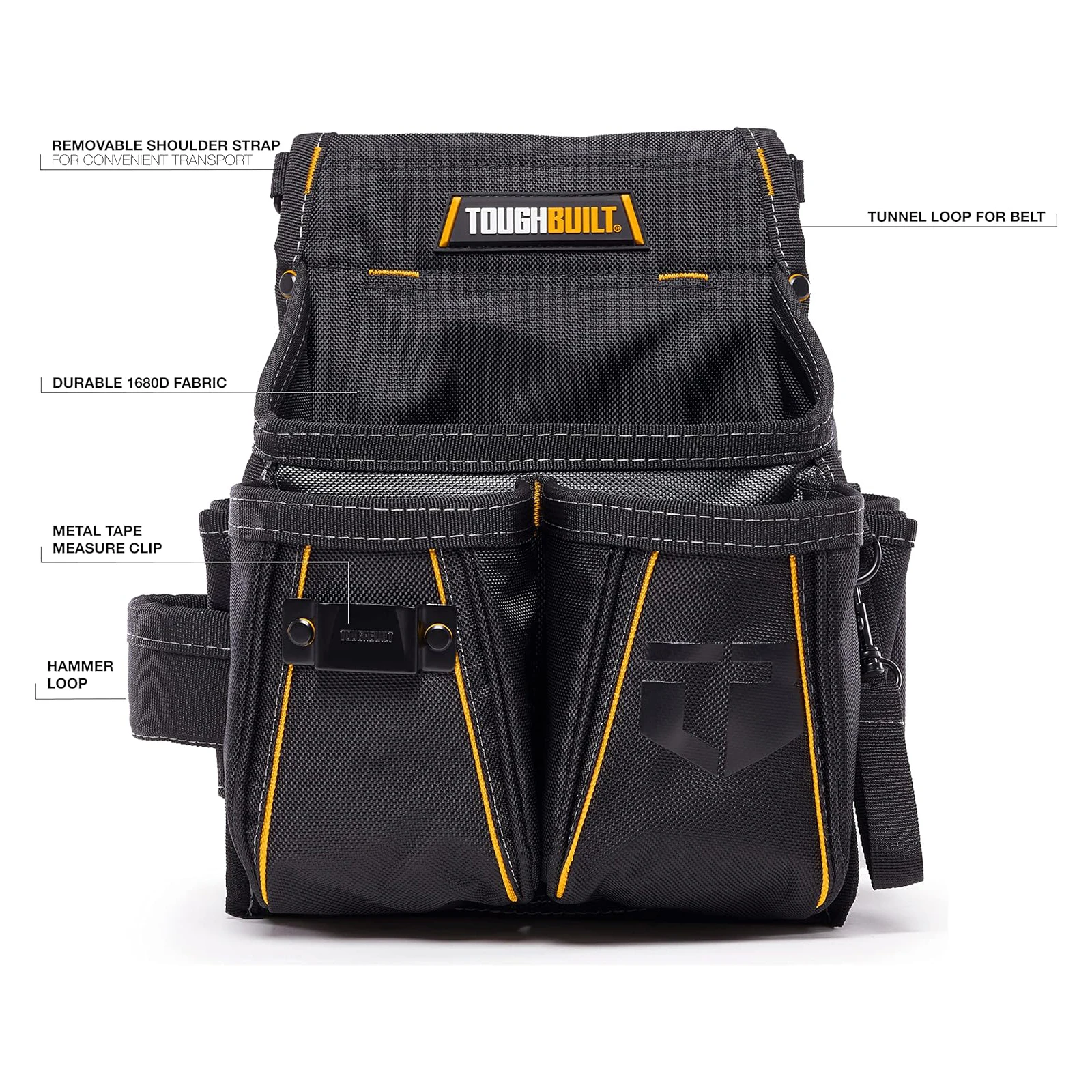 TOUGHBUILT TB-314-2 Small Electricians Pouch Portable Multifunctional Toolkit Electrician Maintenance Waterproof Bag