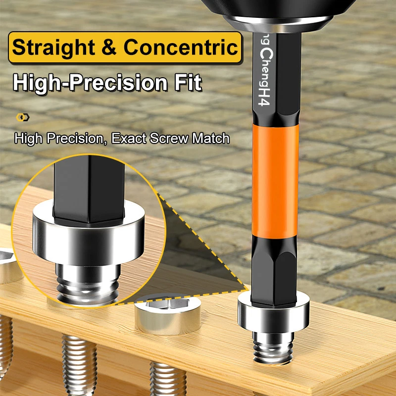 Hex Screwdriver Bit S2 Alloy Steel Magnetic Allen Bit Black H2 H3 H4 H5 H6 H8 H10 Hex Shank Anti Rust High Hardness Tool Part