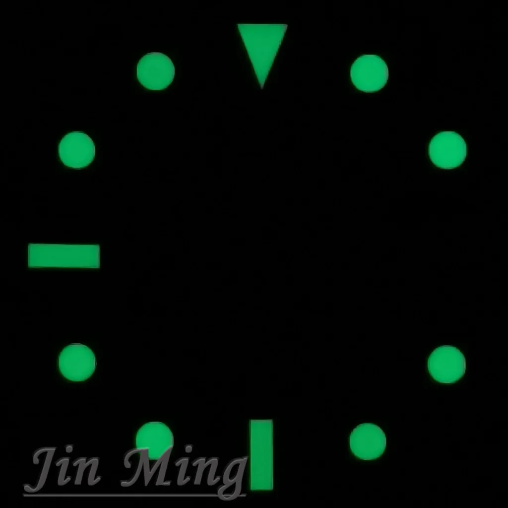 High Quality  28.5mm Silver Red Mark Date Window Green Luminous Aseptic Dial Fit NH35 /NH36/4R/7S Automatic Movement