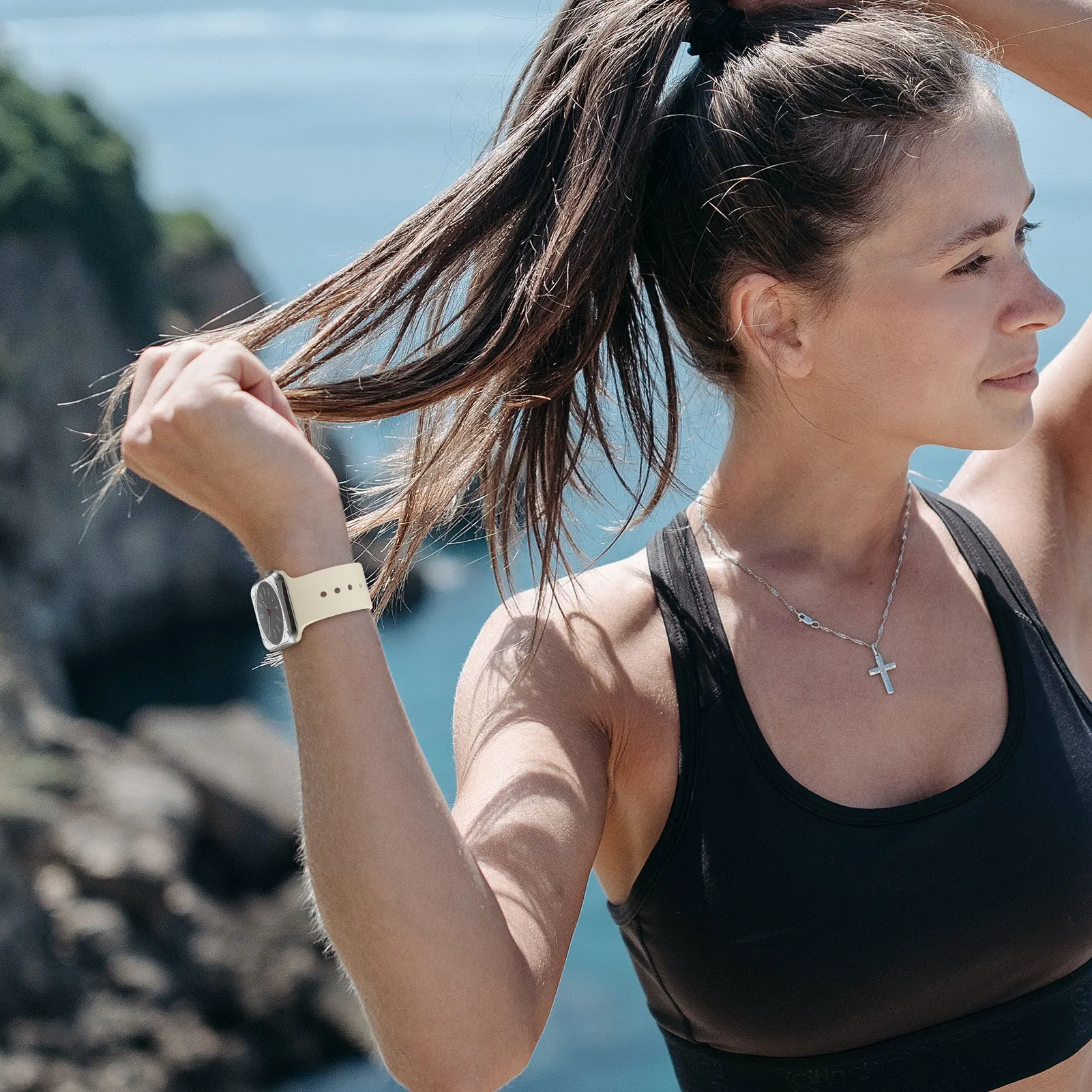 Ремешок силиконовый для Apple Watch Band 40 мм 41 мм 38 мм 44 мм 45 мм 49 мм 42 мм, браслет correa для iwatch series 7 se 3 4 5 6 8 ultra