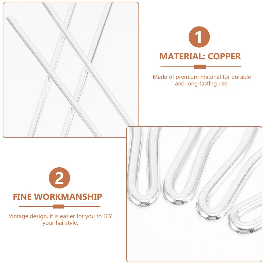 

4pcs Hairpin Materials Ancient Style Diy Hair Sticks For Headdress Accessories Retro Hair Embellishments Craft Tools