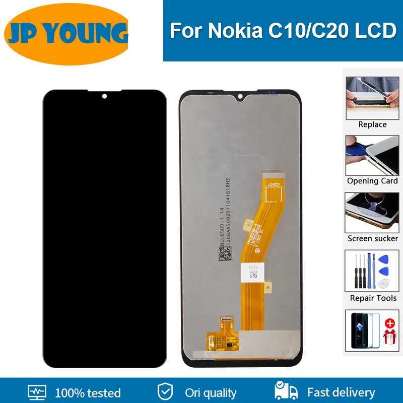 

6.52'' Original For Nokia C10 LCD TA-1342 Display Touch Screen Digitizer Assembly For Nokia C20 TA-1339 TA-1348 TA-1352 LCD