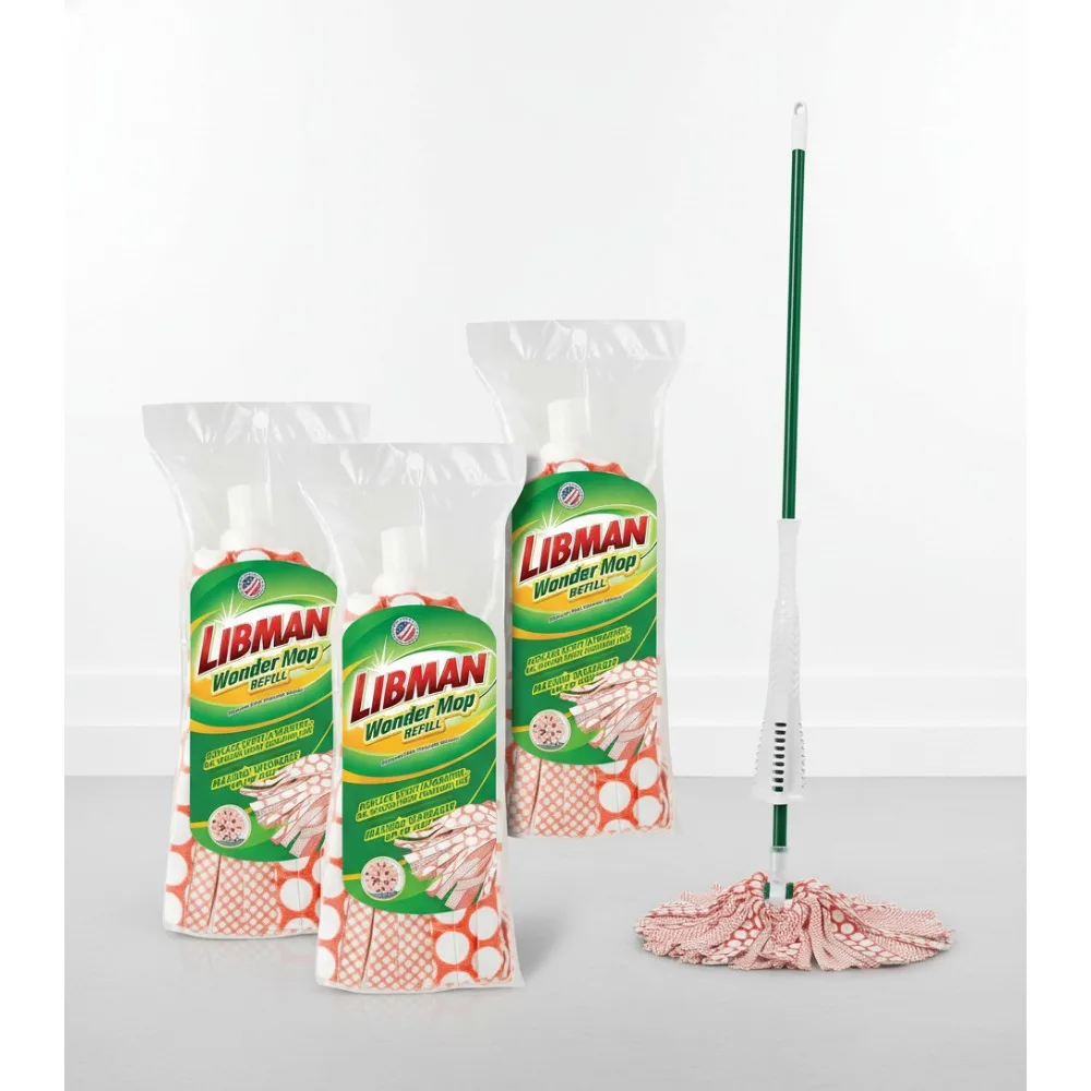 

Self-Wringing Microfiber Mop with 3 Refills - Superior Cleaning for Hardwood, Tile & Laminate Floors