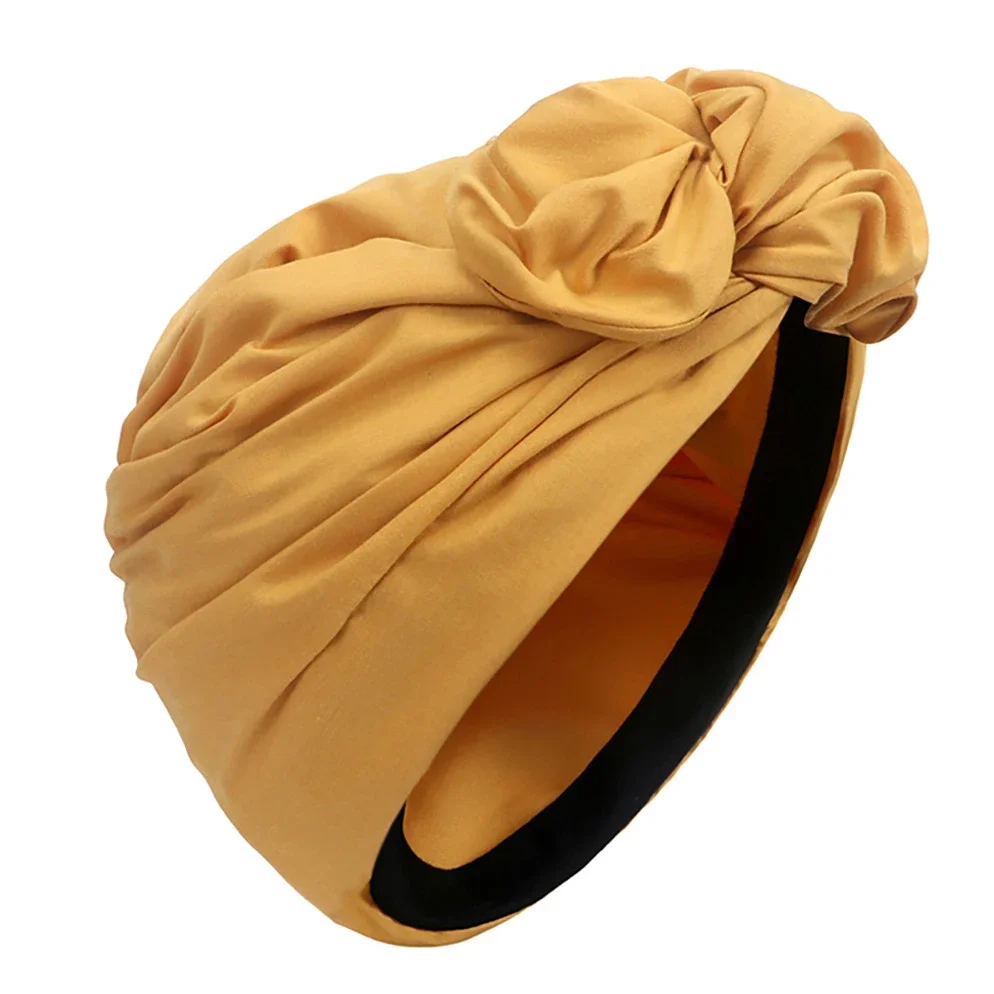 Woman Muslim Headscarf Cap Cotton Headband African Head Wraps Elegant Retro Turban for Ladies Beanies Caps Muslim Headpiece