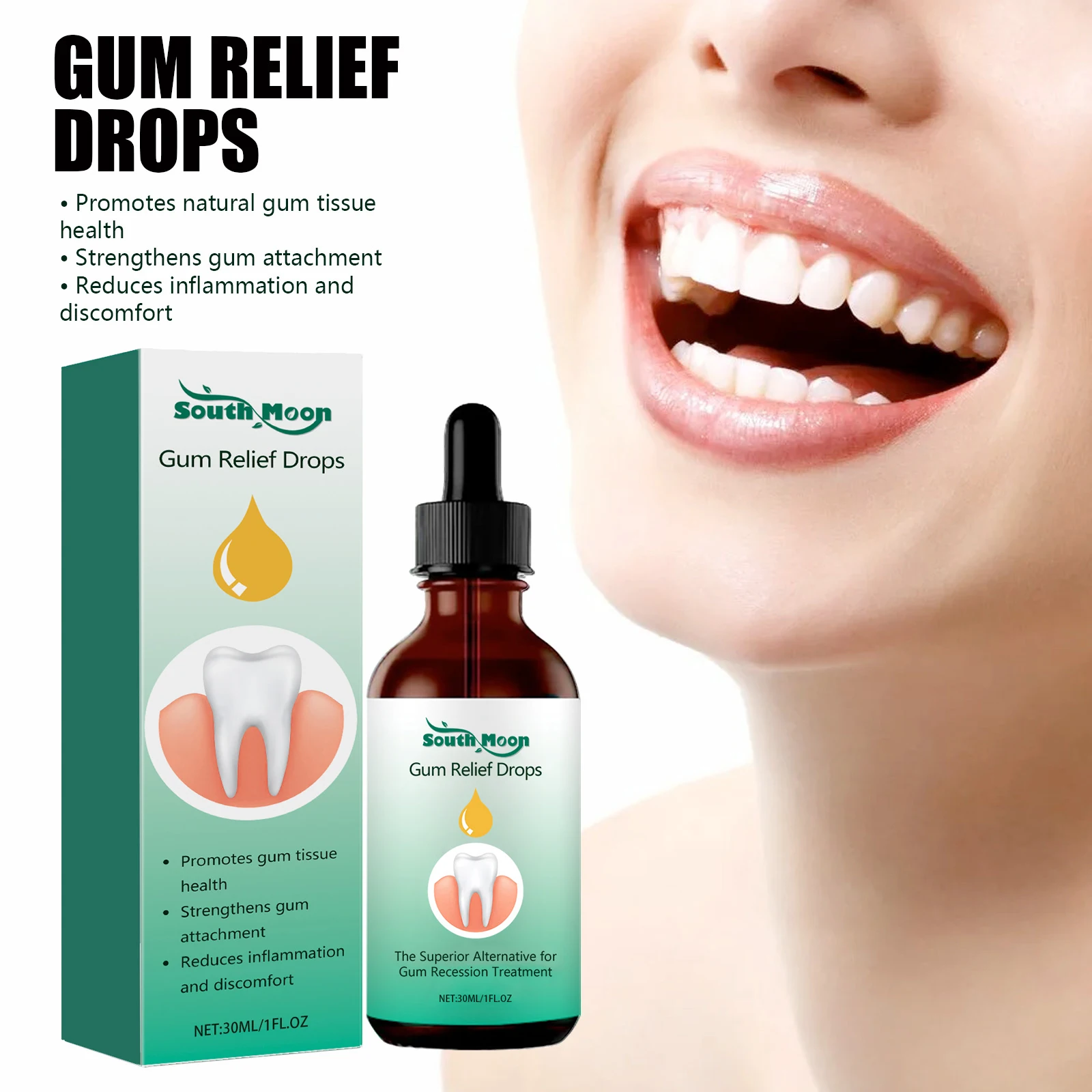 Gotas para el Cuidado de las Encías - Protegen las encías, alivian las ampollas periodontales, gotas para el cuidado y limpieza bucal