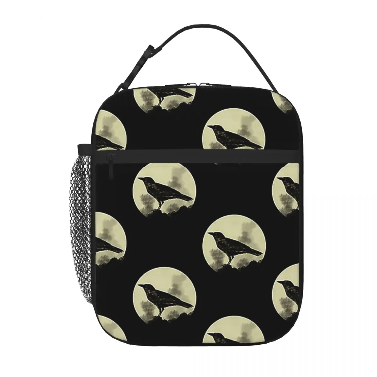 Crow Lunch Bags isolato Bento Box impermeabile Lunch Tote borse da Picnic a tenuta stagna borsa termica termica per donna ragazza lavoro