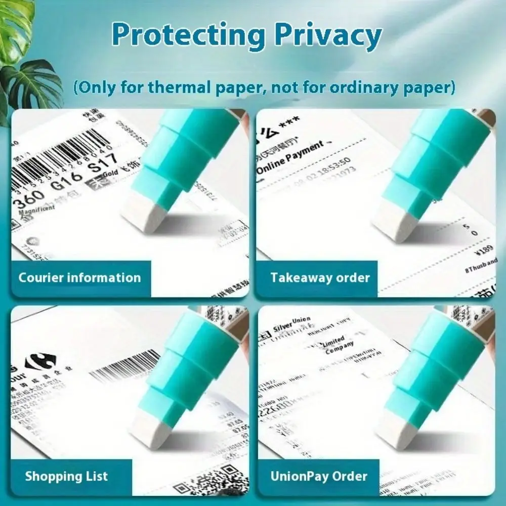 Portable Thermal Paper Erasing Pen Large Capacity Durable Shipping Labels Bills Pen Remove Address Phone Shipping Labels Bills