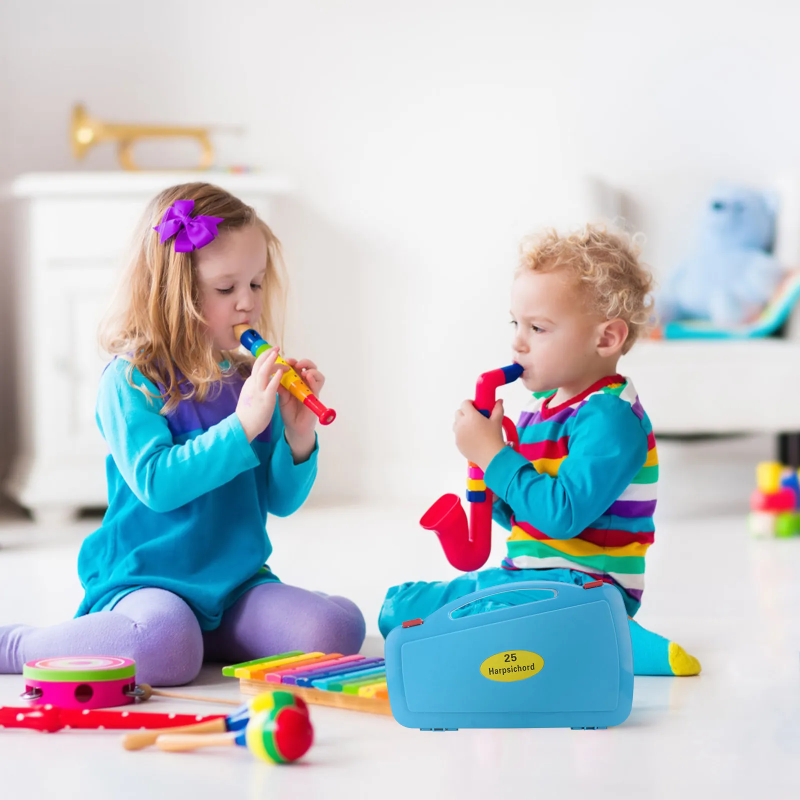 

1pc Aluminum Xylophone Colorful Metal Percussion Musical For Kids Children Early Children Percussion Education Instruments