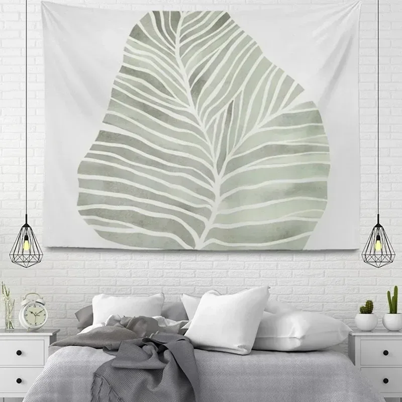 Simple Line Plant Wall Decor Tapestry Home Living Room Tapestry