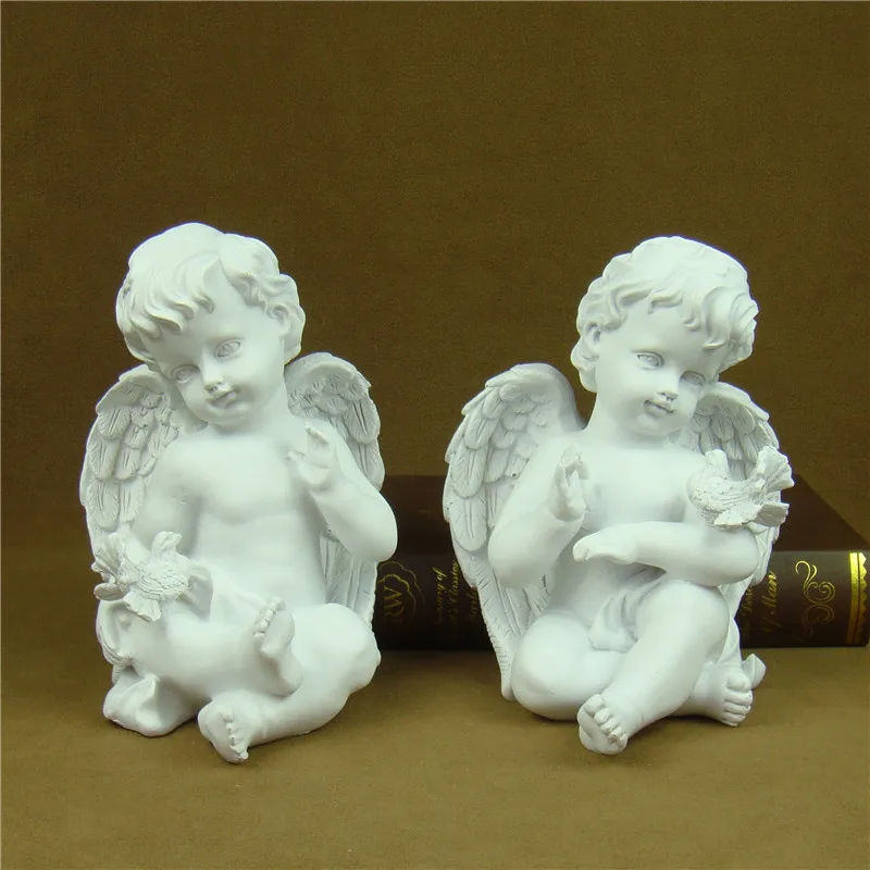 

Vintage Angel Figurine Handmade Resin Miniature Home Embellishment Decor Souvenir Ornament Gift Craft Accessories