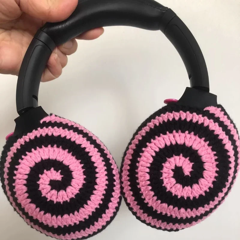 for Sony XM4/5 Knitted headphone Protective Cover Handmade Bluetooth Earphone Decoration Personalized Design Plush Case Cover