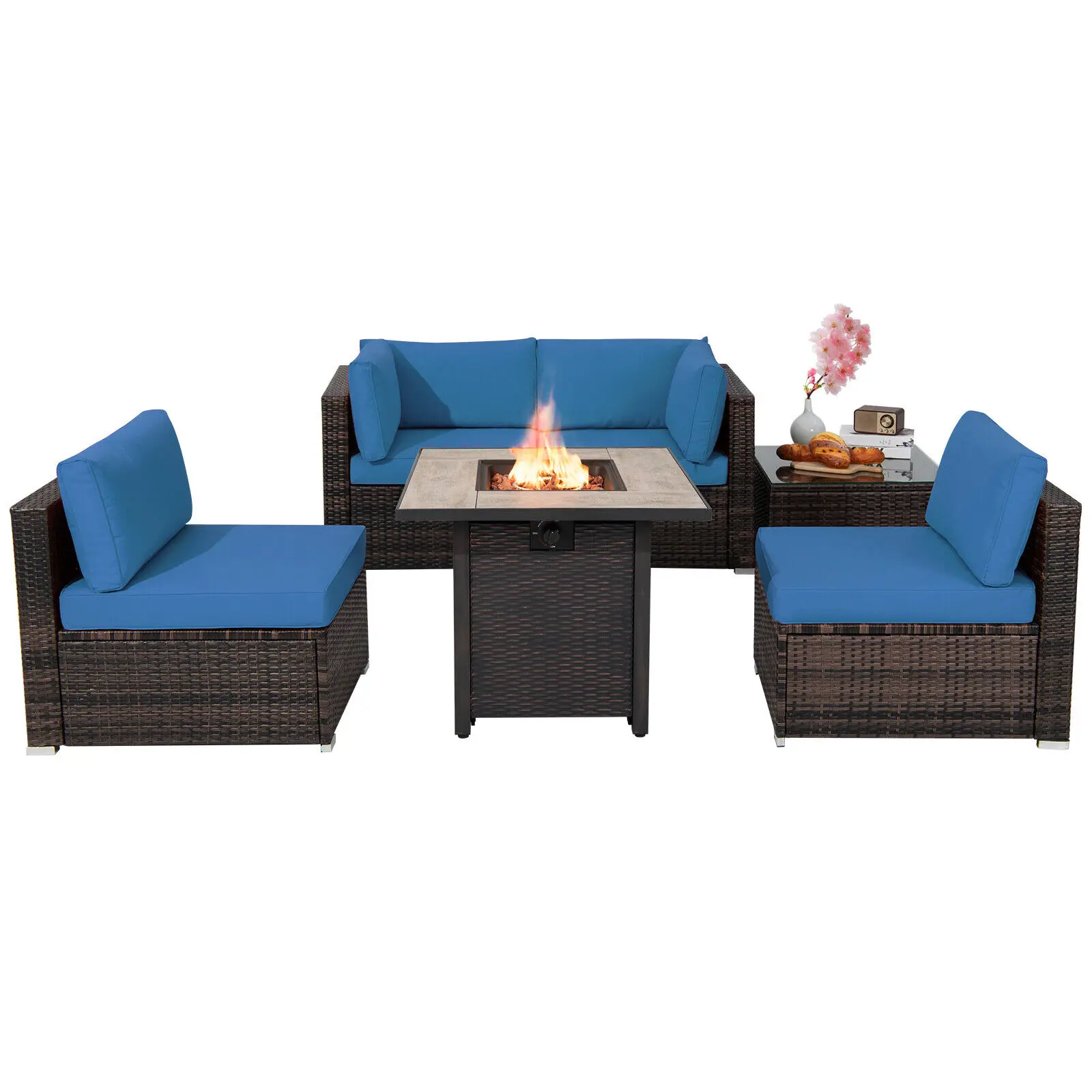 Patiojoy 6 PCS Patio Wicker Furniture Set 30