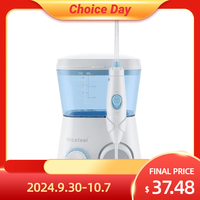 Oral Irrigator Dental Jet Nicefeel IPX7 Electric Teeth Cleaner Hydro Jet With 600ml Water Flosser Water Tank with 7 Nozzles