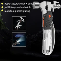 Outdoor Camping Pliers Hammer Multifunctional Stainless Steel Nailer Hammer Woodworking Hammer Emergency Tool Hammer