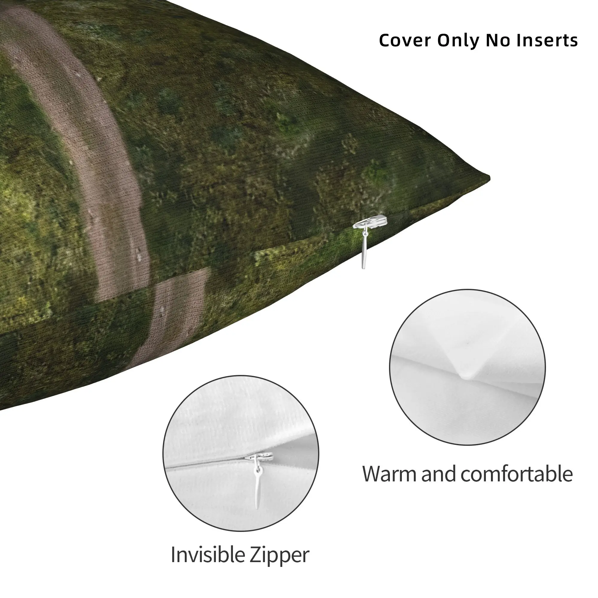 Soft Roadside Camp Table Top RPG Battle Map Pillowcase Polyester Cushion Cover Gift Miniature Game Pillow Case Cover Bed Zipper