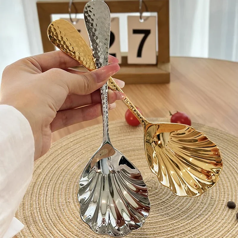 2 Pieces 304 Stainless Steel Flatware Serving Sets,Long Handle Slotted Spoons and Serving Spoons for Buffet Banquet Cooking