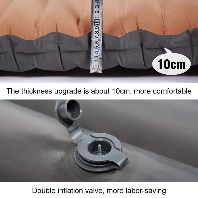 Ultralight Self-inflating Air Mattress Thicken Sleeping Pad Splicing Inflatable Bed Beach Picnic Mat Camping Tent Air Cushion