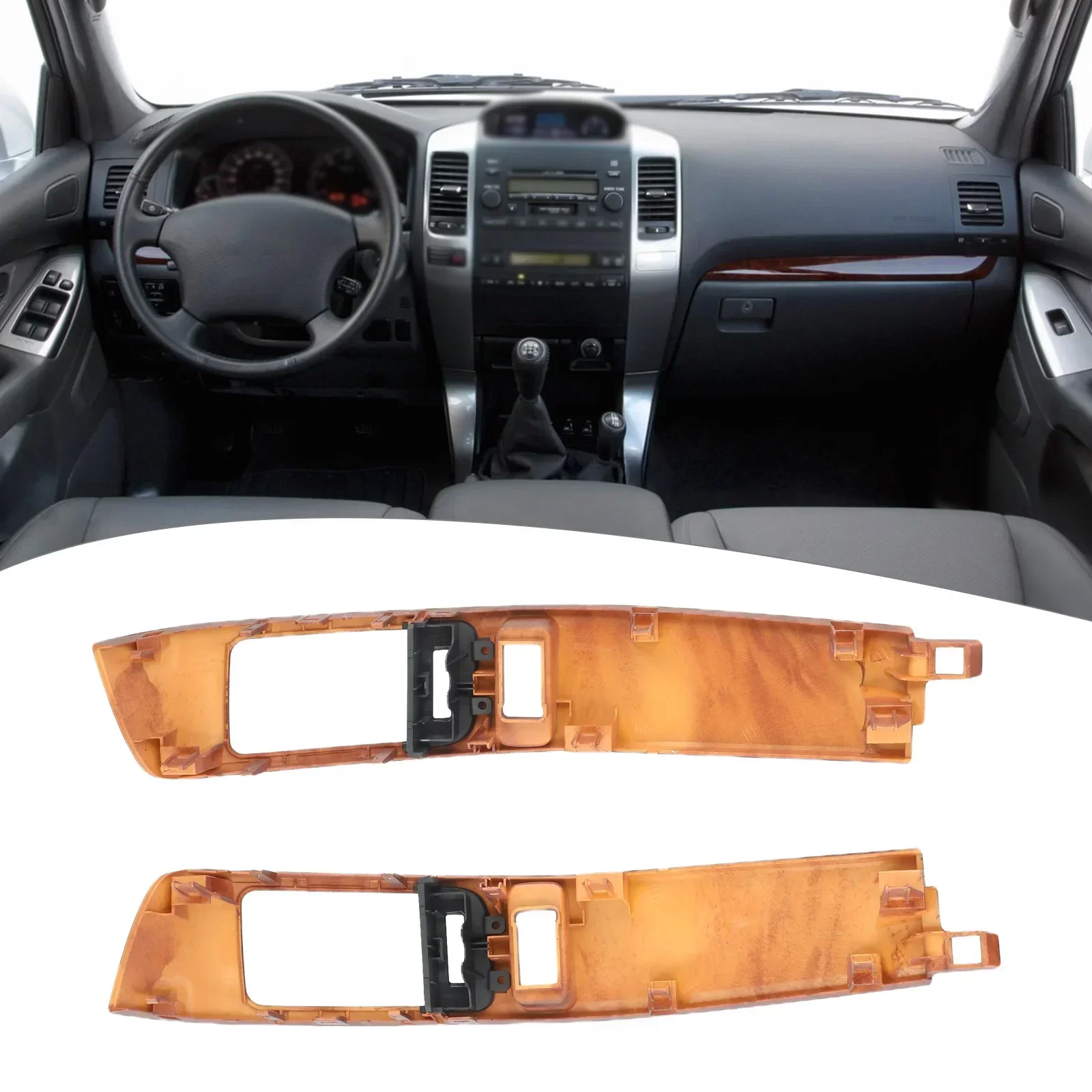 24) Brown Plastic Air Conditioner Outlet Frame Cover for Toyota Land For Cruiser Prado 120 GX470 Perfect Match