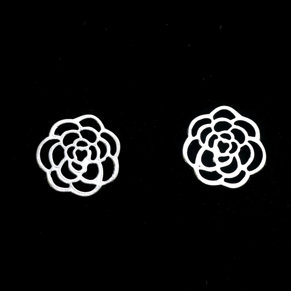 

50pcs Retro Rose Alloy Charms Jewelry Making Necklace Bracelet Earrings Accessories Fashion Pendant Set Metal Craft Supplies