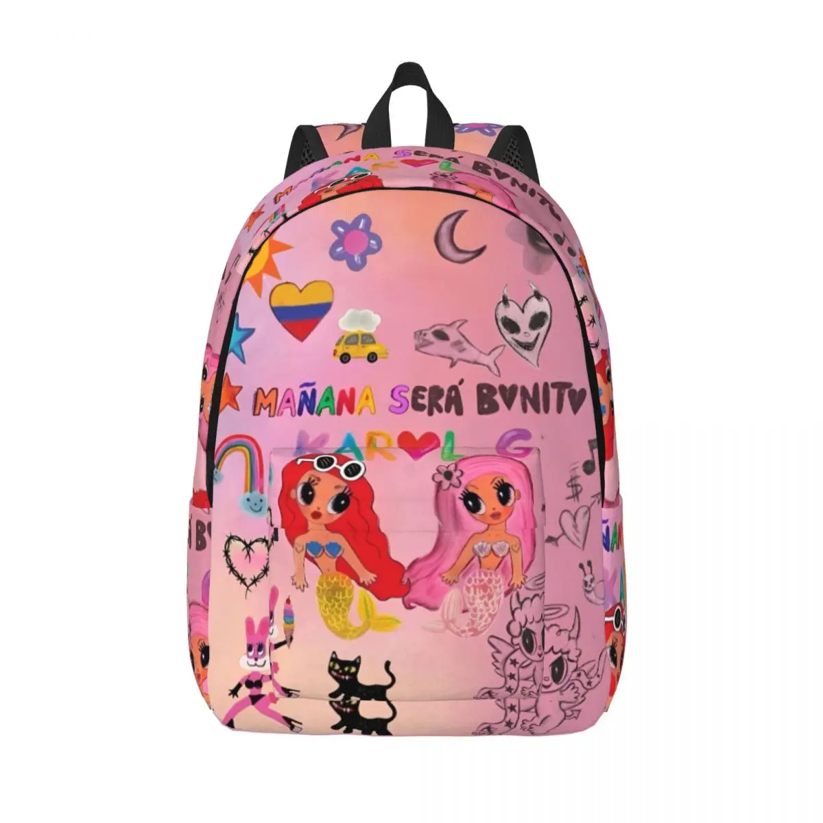 

Рюкзак Singer Karol G для дошкольников, детского сада, школьников, реггиeton, городской рюкзак для мальчиков и девочек, детский парусиновый рюкзак, спортивный рюкзак