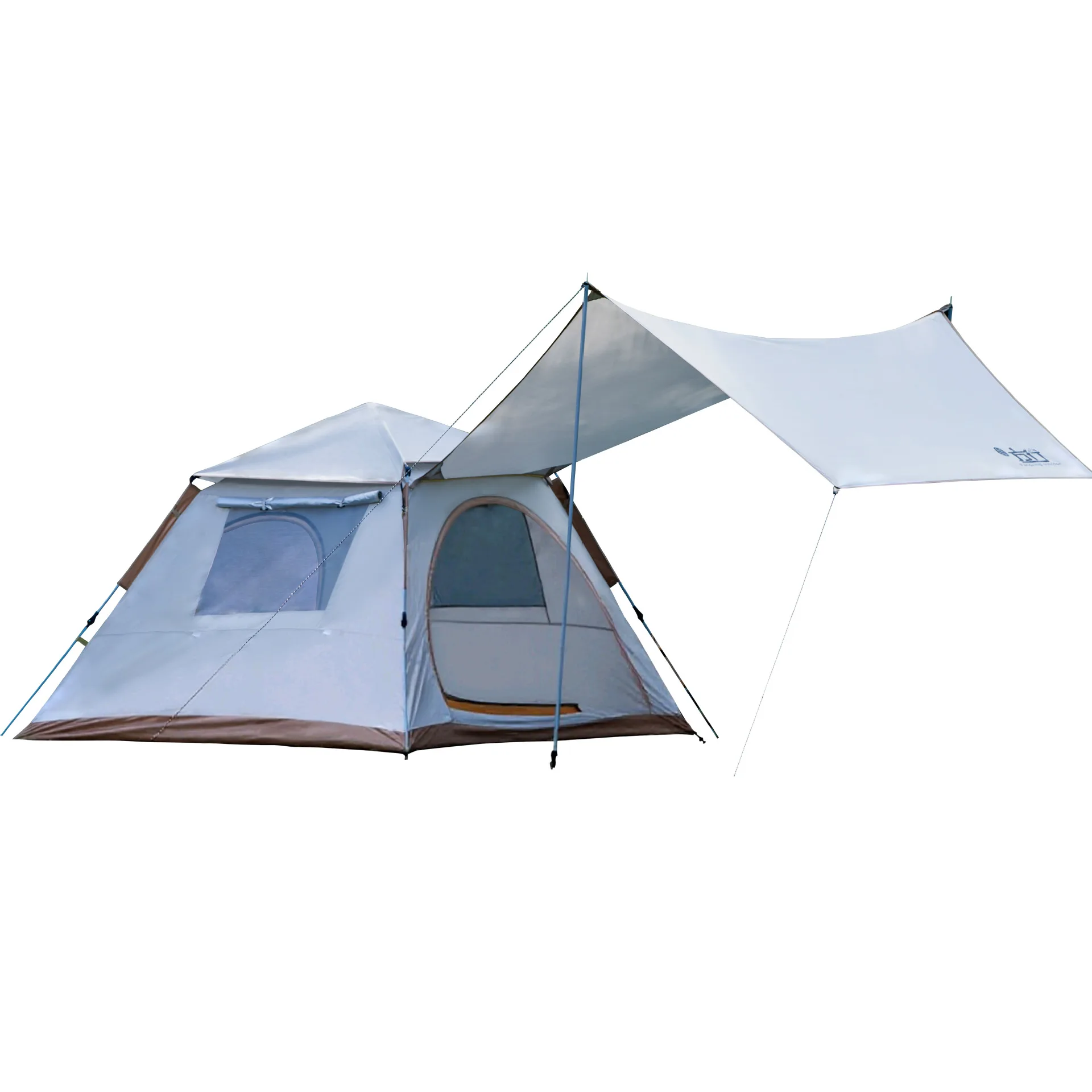 

Outdoor camping automatic camping tent canopy integrated portable thickened silver coated sunscreen rain protection self-driving
